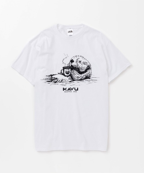 KAVU(カブー)の「KAVU/カブー Sea Otter Tee/シーオッターティー(Tシャツ/カットソー・メンズ・インディゴブルー/ブラック/チョコ/オリーブ/ライトピンク/ホワイト/アッシュグレー・MEDIUM/X-LARGE/LARGE)」の9枚目の写真