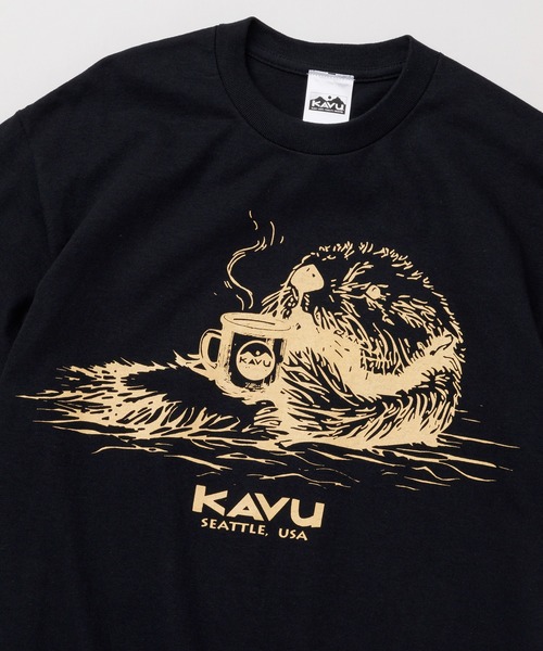 KAVU(カブー)の「KAVU/カブー Sea Otter Tee/シーオッターティー(Tシャツ/カットソー・メンズ・インディゴブルー/ブラック/チョコ/オリーブ/ライトピンク/ホワイト/アッシュグレー・MEDIUM/X-LARGE/LARGE)」の14枚目の写真