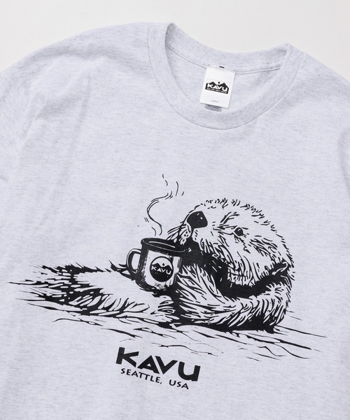KAVU(カブー)の「KAVU/カブー Sea Otter Tee/シーオッターティー(Tシャツ/カットソー・メンズ・インディゴブルー/ブラック/チョコ/オリーブ/ライトピンク/ホワイト/アッシュグレー・MEDIUM/X-LARGE/LARGE)」の17枚目の写真