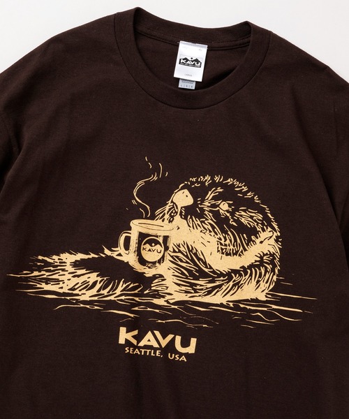 KAVU(カブー)の「KAVU/カブー Sea Otter Tee/シーオッターティー(Tシャツ/カットソー・メンズ・インディゴブルー/ブラック/チョコ/オリーブ/ライトピンク/ホワイト/アッシュグレー・MEDIUM/X-LARGE/LARGE)」の20枚目の写真