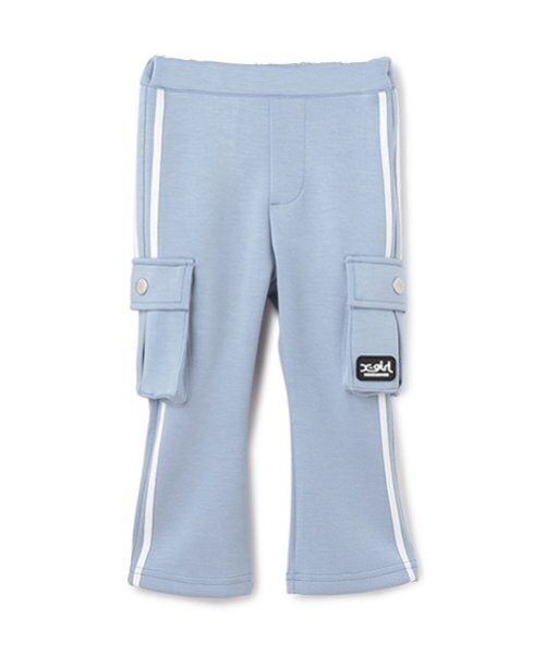 X-girl Stages(エックスガールステージス)の「サイドラインカーゴフレアパンツ(カーゴパンツ・キッズ・ブラック/ライトブルー・120cm/110cm/100cm/90cm/80cm/130cm/140cm)」の6枚目の写真