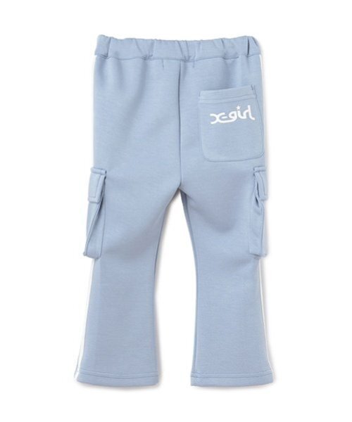 X-girl Stages(エックスガールステージス)の「サイドラインカーゴフレアパンツ(カーゴパンツ・キッズ・ブラック/ライトブルー・120cm/110cm/100cm/90cm/80cm/130cm/140cm)」の7枚目の写真