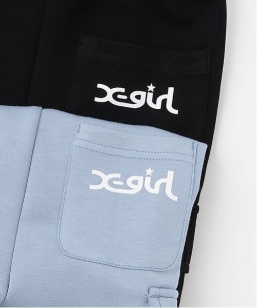 X-girl Stages(エックスガールステージス)の「サイドラインカーゴフレアパンツ(カーゴパンツ・キッズ・ブラック/ライトブルー・120cm/110cm/100cm/90cm/80cm/130cm/140cm)」の12枚目の写真