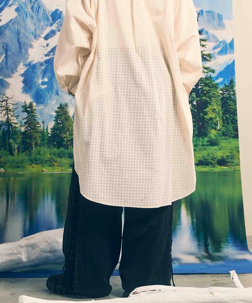 MAISON SPECIAL（メゾンスペシャル）の「《UNISEX》Side Lace-Up Sweat Alien Wide Pants/サイドレースアップスウェットワイドパンツ【MAISON SPECIAL/メゾンスペシャル】（デニムパンツ・メンズ・グレー/ブラック・0/1）」の8枚目の写真