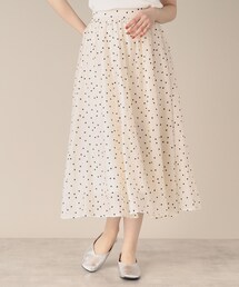 【ウエストゴム／手洗い可】シアーボリュームスカート