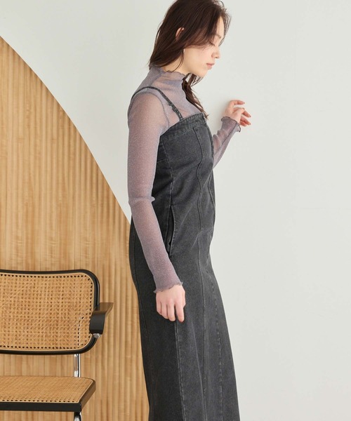 Edit Sheen（エディットシーン）の「ラメシアーメロウハイネック（Tシャツ/カットソー・レディース・ダークグレー/ホワイト/ブラック/アイボリー・M）」の12枚目の写真