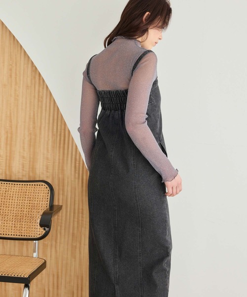 Edit Sheen（エディットシーン）の「ラメシアーメロウハイネック（Tシャツ/カットソー・レディース・ダークグレー/ホワイト/ブラック/アイボリー・M）」の17枚目の写真