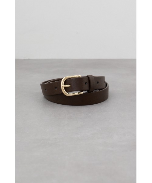 AZUL by moussy（アズールバイマウジー）の「フェイクレザープレーンベルト（ベルト・レディース・ブラック/ブラウン・FREE）」の4枚目の写真