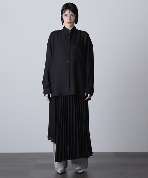 ROSE BUD(ローズバッド)の「(mici)MESH BIG SHIRT(シャツ/ブラウス・レディース・ピンク/ブラック・ONE SIZE)」の3枚目の写真