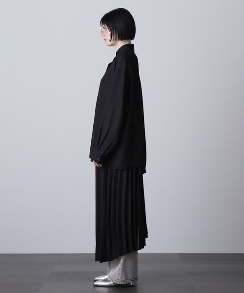 ROSE BUD(ローズバッド)の「(mici)MESH BIG SHIRT(シャツ/ブラウス・レディース・ピンク/ブラック・ONE SIZE)」の4枚目の写真