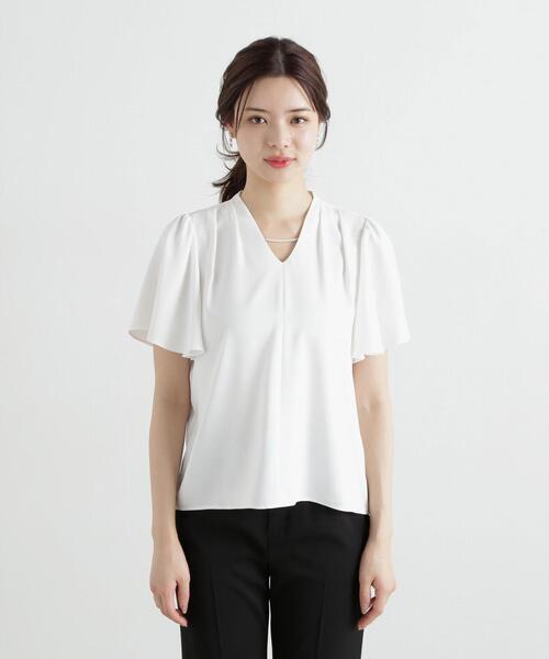PROPORTION BODY DRESSING(プロポーションボディドレッシング)の「パールポイントタックブラウス / 1215110401(シャツ/ブラウス・レディース・ホワイト/ピンク/ブルー/ブラック・MEDIUM/SMALL)」の13枚目の写真
