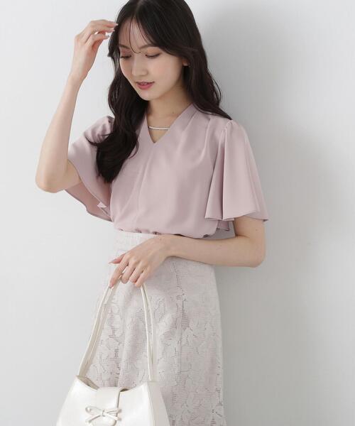 PROPORTION BODY DRESSING(プロポーションボディドレッシング)の「パールポイントタックブラウス / 1215110401(シャツ/ブラウス・レディース・ホワイト/ピンク/ブルー/ブラック・MEDIUM/SMALL)」の6枚目の写真