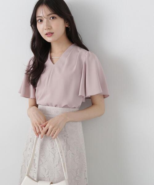 PROPORTION BODY DRESSING(プロポーションボディドレッシング)の「パールポイントタックブラウス / 1215110401(シャツ/ブラウス・レディース・ホワイト/ピンク/ブルー/ブラック・MEDIUM/SMALL)」の7枚目の写真