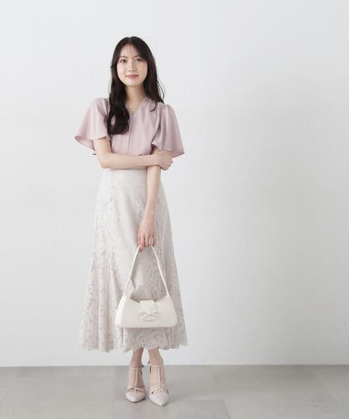 PROPORTION BODY DRESSING(プロポーションボディドレッシング)の「パールポイントタックブラウス / 1215110401(シャツ/ブラウス・レディース・ホワイト/ピンク/ブルー/ブラック・MEDIUM/SMALL)」の8枚目の写真