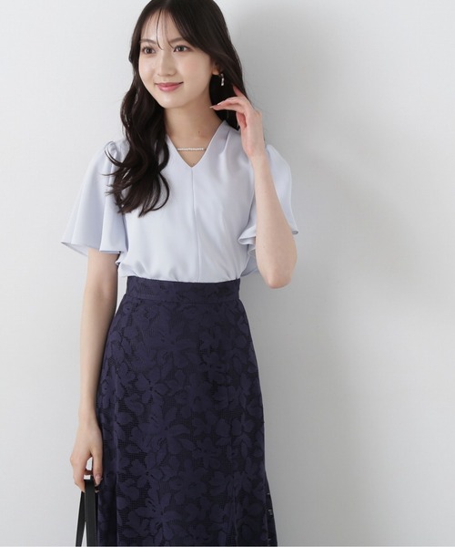 PROPORTION BODY DRESSING(プロポーションボディドレッシング)の「パールポイントタックブラウス / 1215110401(シャツ/ブラウス・レディース・ホワイト/ピンク/ブルー/ブラック・MEDIUM/SMALL)」の3枚目の写真