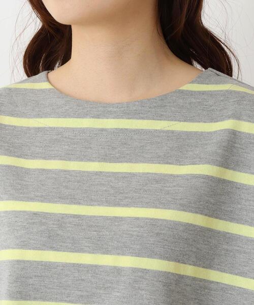 one'sterrace(ワンズテラス)の「ワイドボーダー 9分袖プルオーバー(Tシャツ/カットソー・レディース・アイボリー系8/ライトグリーン系/グレー系4/ブラック系8・02)」の8枚目の写真