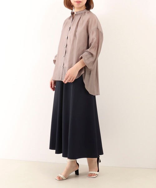 NOLLEY'S LIGHT（ノーリーズライト）の「ソフトローンバックシャーリングブラウス（シャツ/ブラウス・レディース・イエロー/カーキ/ブルー・38）」の16枚目の写真