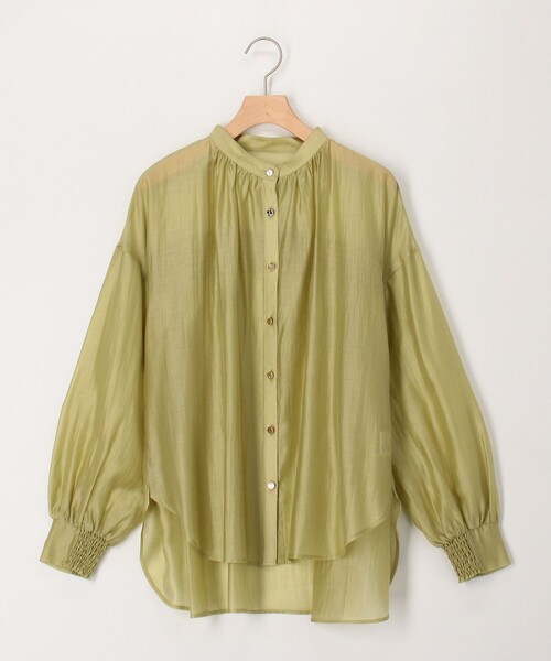 NOLLEY'S LIGHT（ノーリーズライト）の「ソフトローンバックシャーリングブラウス（シャツ/ブラウス・レディース・イエロー/カーキ/ブルー・38）」の21枚目の写真