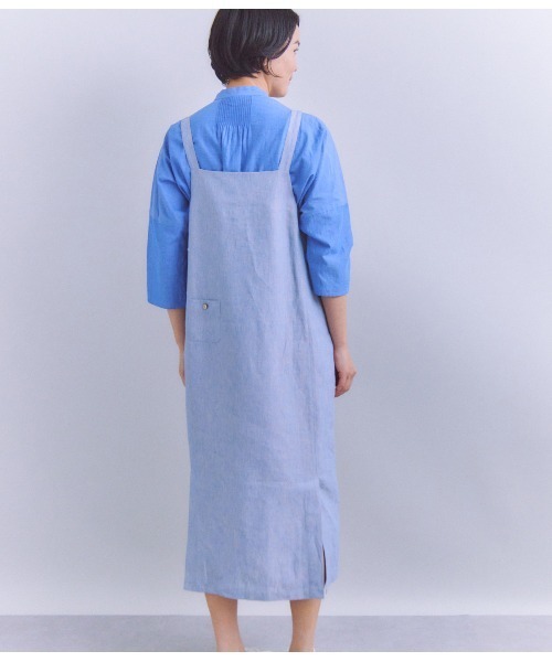 SIPULI（シプリ）の「Linen Chambray ジャンパースカート（ワンピース・レディース・ブラウン/ブルー・2）」の18枚目の写真