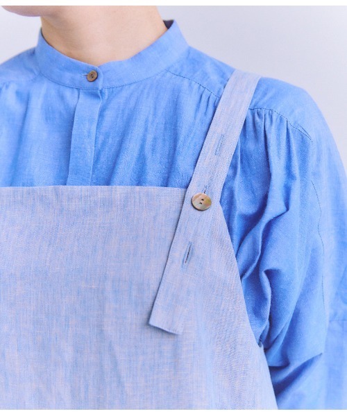 SIPULI（シプリ）の「Linen Chambray ジャンパースカート（ワンピース・レディース・ブラウン/ブルー・2）」の17枚目の写真