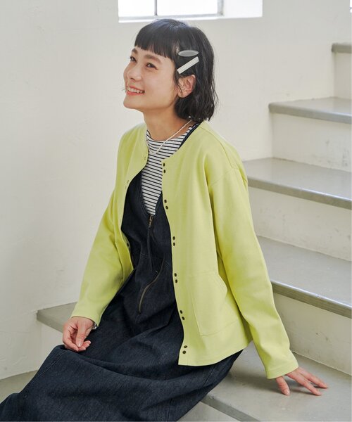 LBC（エルビーシー）の「ポンチミニスナップボタンカーディガン（カーディガン/ボレロ・レディース・イエロー/オフホワイト/ブラック・M）」の9枚目の写真