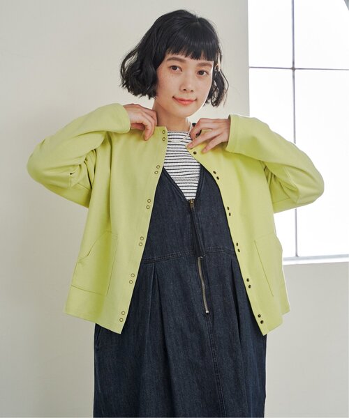 LBC（エルビーシー）の「ポンチミニスナップボタンカーディガン（カーディガン/ボレロ・レディース・イエロー/オフホワイト/ブラック・M）」の8枚目の写真