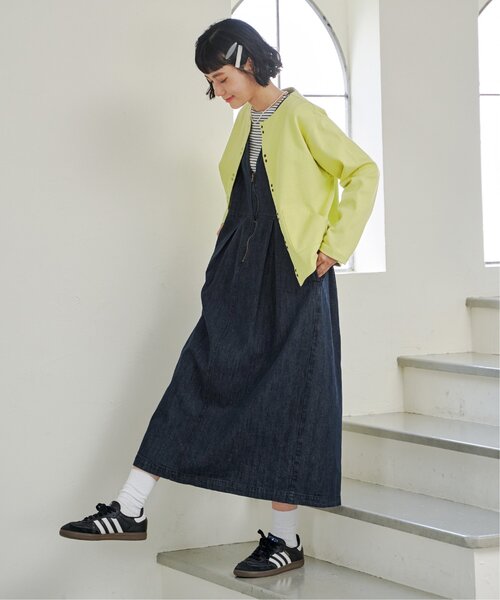 LBC（エルビーシー）の「ポンチミニスナップボタンカーディガン（カーディガン/ボレロ・レディース・イエロー/オフホワイト/ブラック・M）」の7枚目の写真