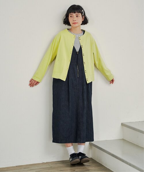 LBC（エルビーシー）の「ポンチミニスナップボタンカーディガン（カーディガン/ボレロ・レディース・イエロー/オフホワイト/ブラック・M）」の6枚目の写真