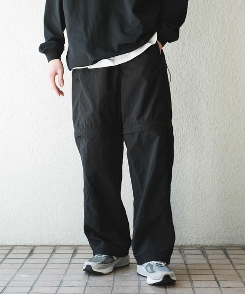 URBAN RESEARCH DOORS(アーバンリサーチドアーズ)の「ナイロンタッサー デタッチャブルパンツ(その他パンツ・メンズ・チャコールグレー/ブラック・LARGE/MEDIUM)」の2枚目の写真