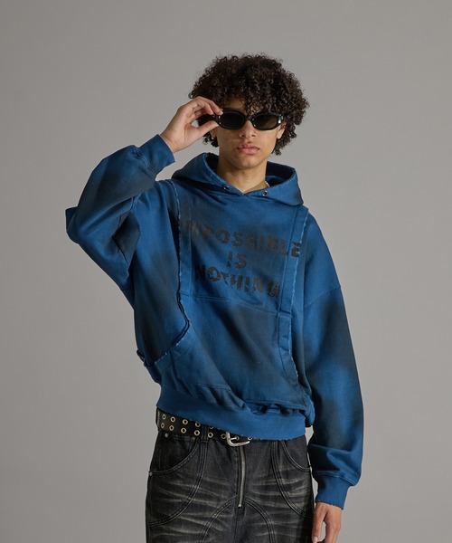 ANDER HUNK(アンダーハンク)の「Damege Heavyweight Spray Parker/ダメージヘビーウェイトスプレーパーカー(パーカー・メンズ・インディゴブルー/ブラウン・LARGE/MEDIUM/SMALL)」の20枚目の写真