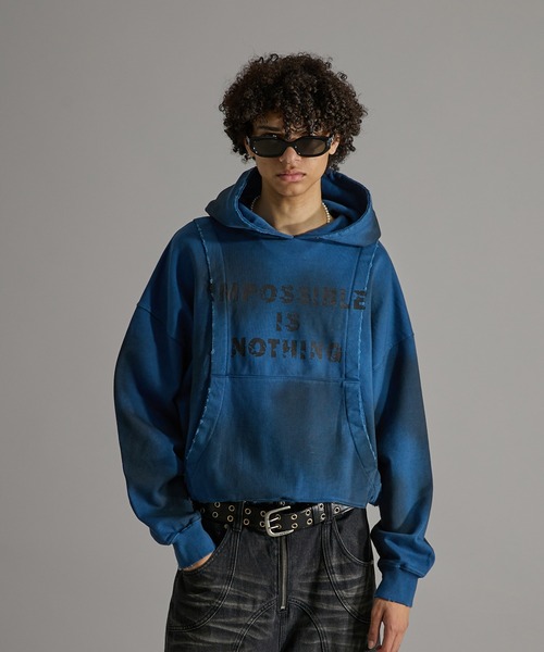 ANDER HUNK(アンダーハンク)の「Damege Heavyweight Spray Parker/ダメージヘビーウェイトスプレーパーカー(パーカー・メンズ・インディゴブルー/ブラウン・LARGE/MEDIUM/SMALL)」の19枚目の写真