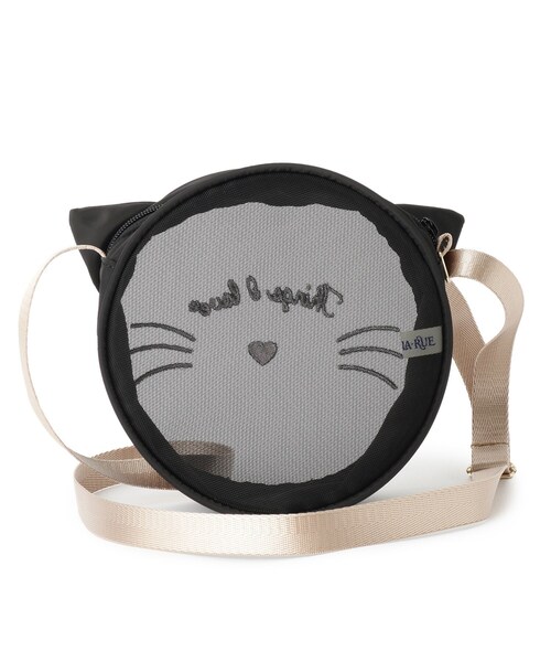 SHOO・LA・RUE（シューラルー）の「ネコラウンドメッシュポシェット（ショルダーバッグ・キッズ・アイボリー/ブラック・00）」の8枚目の写真