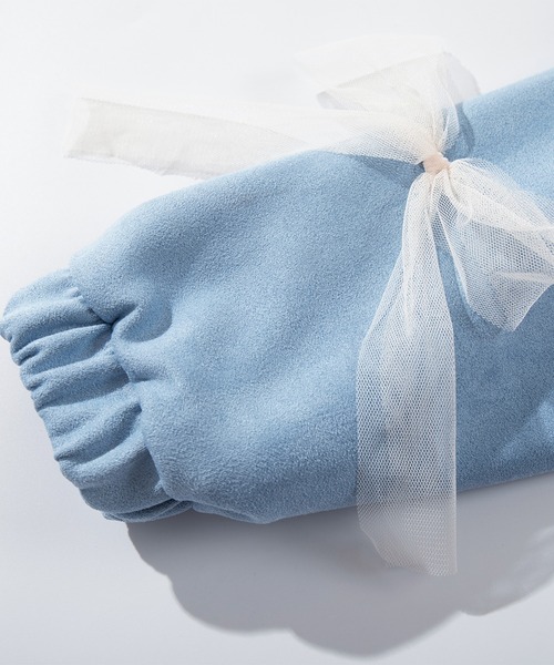 HOOK（フック）の「【HOOK】for girls 　チェリー刺繍チュールリボン付きスエード風コーチジャケット（カバーオール・レディース・ブラック/ブルー・SMALL/MEDIUM/LARGE）」の8枚目の写真