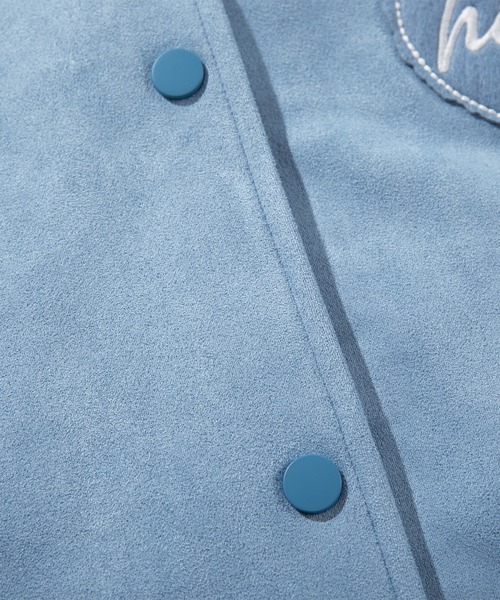 HOOK（フック）の「【HOOK】for girls 　チェリー刺繍チュールリボン付きスエード風コーチジャケット（カバーオール・レディース・ブラック/ブルー・SMALL/MEDIUM/LARGE）」の15枚目の写真