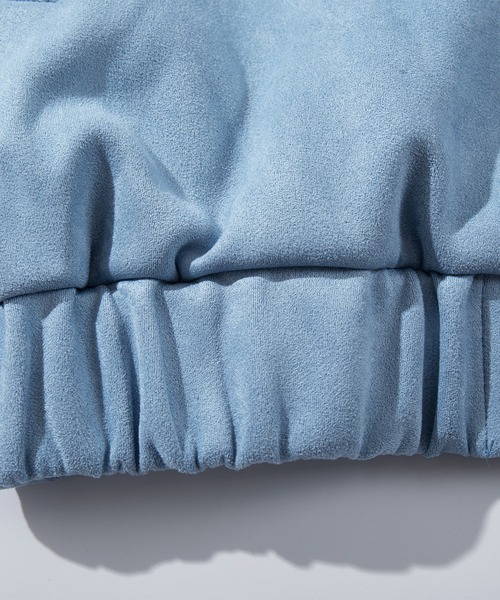 HOOK（フック）の「【HOOK】for girls 　チェリー刺繍チュールリボン付きスエード風コーチジャケット（カバーオール・レディース・ブラック/ブルー・SMALL/MEDIUM/LARGE）」の16枚目の写真