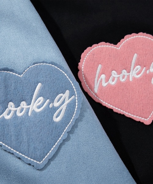 HOOK（フック）の「【HOOK】for girls 　チェリー刺繍チュールリボン付きスエード風コーチジャケット（カバーオール・レディース・ブラック/ブルー・SMALL/MEDIUM/LARGE）」の19枚目の写真