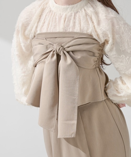 Ambre Neige(アンブルネージュ)の「ribbon bustier & mermaid skirt / リボンビスチェ&マーメイドスカート(スカート・レディース・チャコールグレー/ブラック/ベージュ・FREE)」の21枚目の写真
