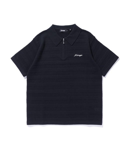 STRIPED KNIT POLO SHIRT（Tシャツ/カットソー）｜XLARGE