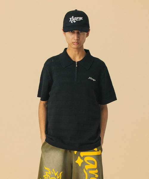 STRIPED KNIT POLO SHIRT（Tシャツ/カットソー）｜XLARGE