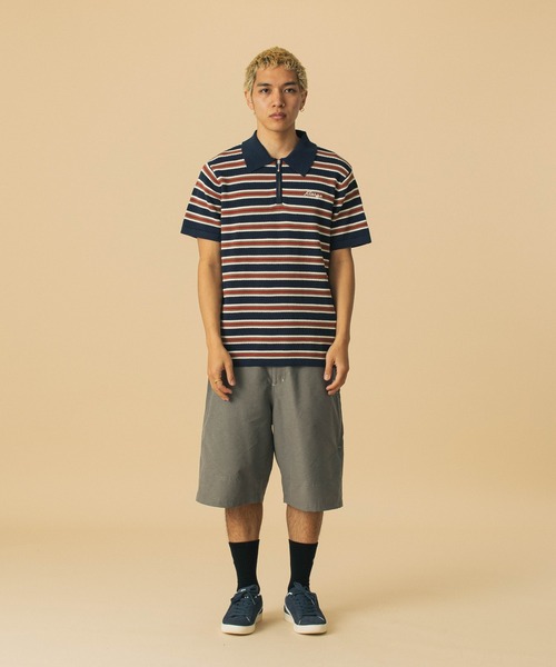 STRIPED KNIT POLO SHIRT（Tシャツ/カットソー）｜XLARGE
