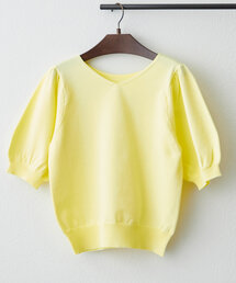 NAO（ナオ）の「【NAO】前後2WAY半袖ニットプルオーバー（Tシャツ/カットソー）」
