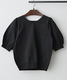 NAO | 【NAO】前後2WAY半袖ニットプルオーバー(Tシャツ/カットソー)