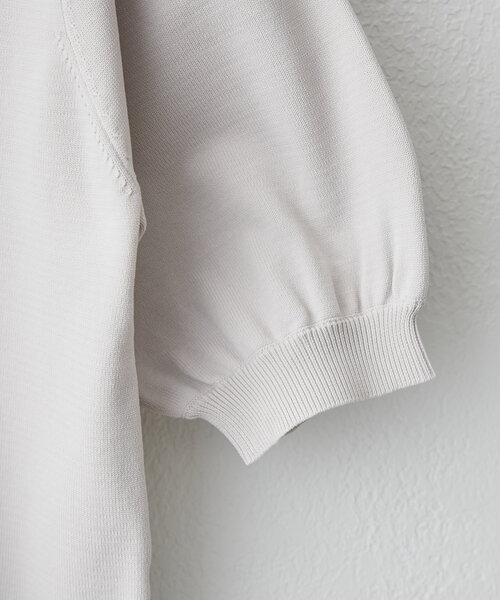 NAO(ナオ)の「【NAO】前後2WAY半袖ニットプルオーバー(Tシャツ/カットソー・レディース・アイボリー/ロイヤルブルー/グレイッシュベージュ/ブラック/イエロー・FREE)」の9枚目の写真