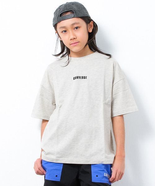 CONVERSE（コンバース）の「CONVERSE 別注スニーカーバックプリントTシャツ（Tシャツ/カットソー・キッズ・ブラック/オートミール/グリーン・130/140/150/160）」の7枚目の写真