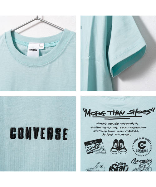 CONVERSE（コンバース）の「CONVERSE 別注スニーカーバックプリントTシャツ（Tシャツ/カットソー・キッズ・ブラック/オートミール/グリーン・130/140/150/160）」の16枚目の写真
