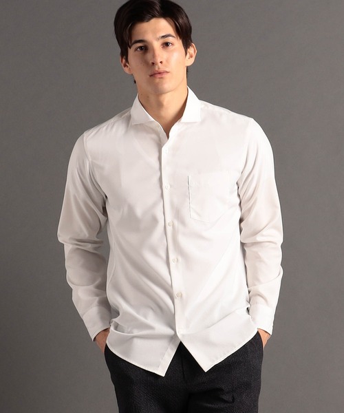 MONSIEUR NICOLE（ムッシュニコル）の「ポリエステルブロード カッタウェイカラーシャツ（シャツ/ブラウス・メンズ・ピンク/ネイビー/ホワイト・MEDIUM/LARGE/X-LARGE/SMALL）」の2枚目の写真