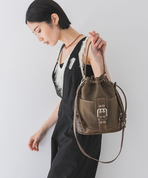 JEANASIS(ジーナシス)の「アンティークキンチャクBAG/459194(ショルダーバッグ・レディース・カーキ系/ブラウン/ブラック・FREE)」の9枚目の写真