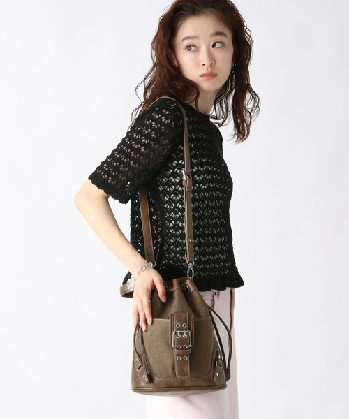 JEANASIS(ジーナシス)の「アンティークキンチャクBAG/459194(ショルダーバッグ・レディース・カーキ系/ブラウン/ブラック・FREE)」の12枚目の写真