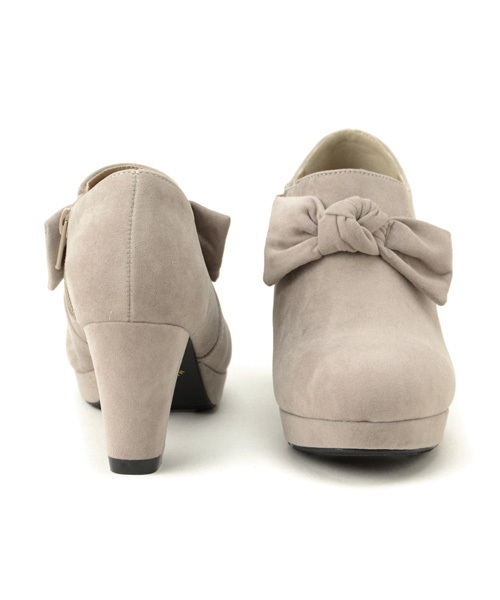 MAJESTIC LEGON(マジェスティックレゴン)の「リボン付ブーティー(ブーツ・レディース・ダークブラウン/ボルドー/グレー/ブラック・LARGE/MEDIUM/SMALL/X-LARGE)」の8枚目の写真