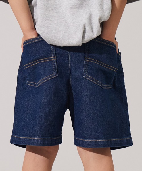 PAIRMANON STREET(ペアマノンストリート)の「【PAIRMANON STREET】スタッズ ストーン 付き デニム ショートパンツ(デニムパンツ・キッズ・インディゴブルー/ブラック・130/140/160/120/150/110/90/100)」の22枚目の写真